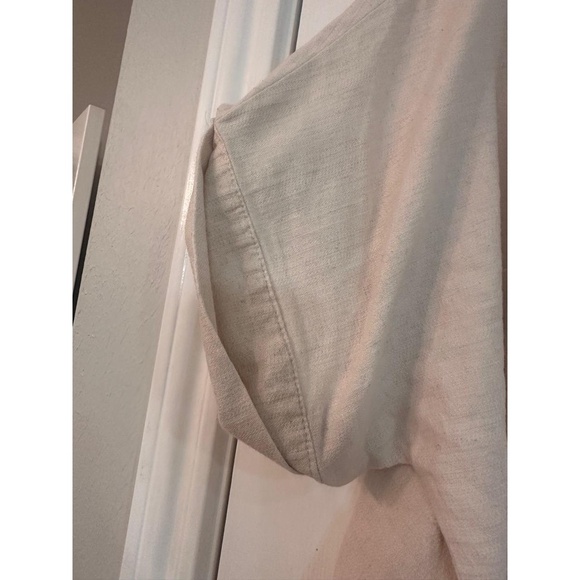 Liz Claiborne Top Womens Natural Beige Relaxed Fit Gathered Hem Minimalist XXL - Picture 6 of 7